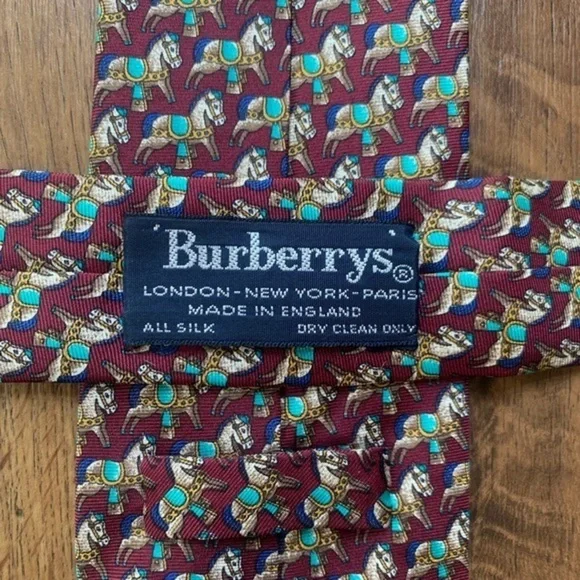 Burberry Classic “Playful Ponies” Silk Tie